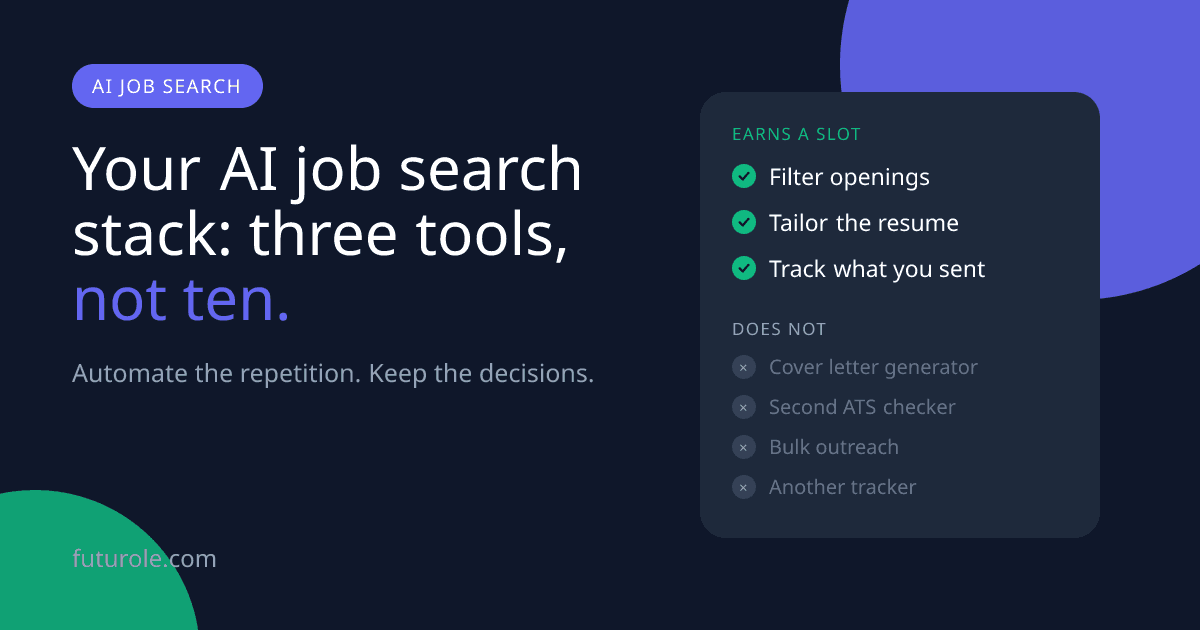Your AI Job Search Stack: Three Tools, Not Ten