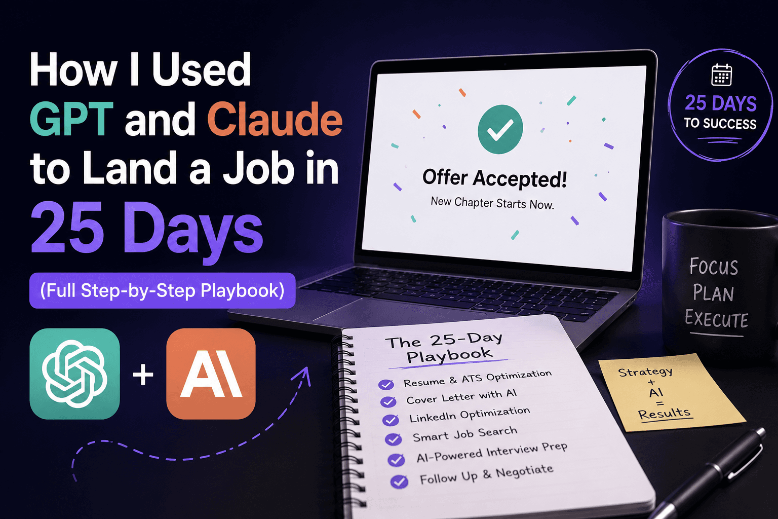 How I Used GPT and Claude to Land a Job in 25 Days (Full Step-by-Step Playbook)